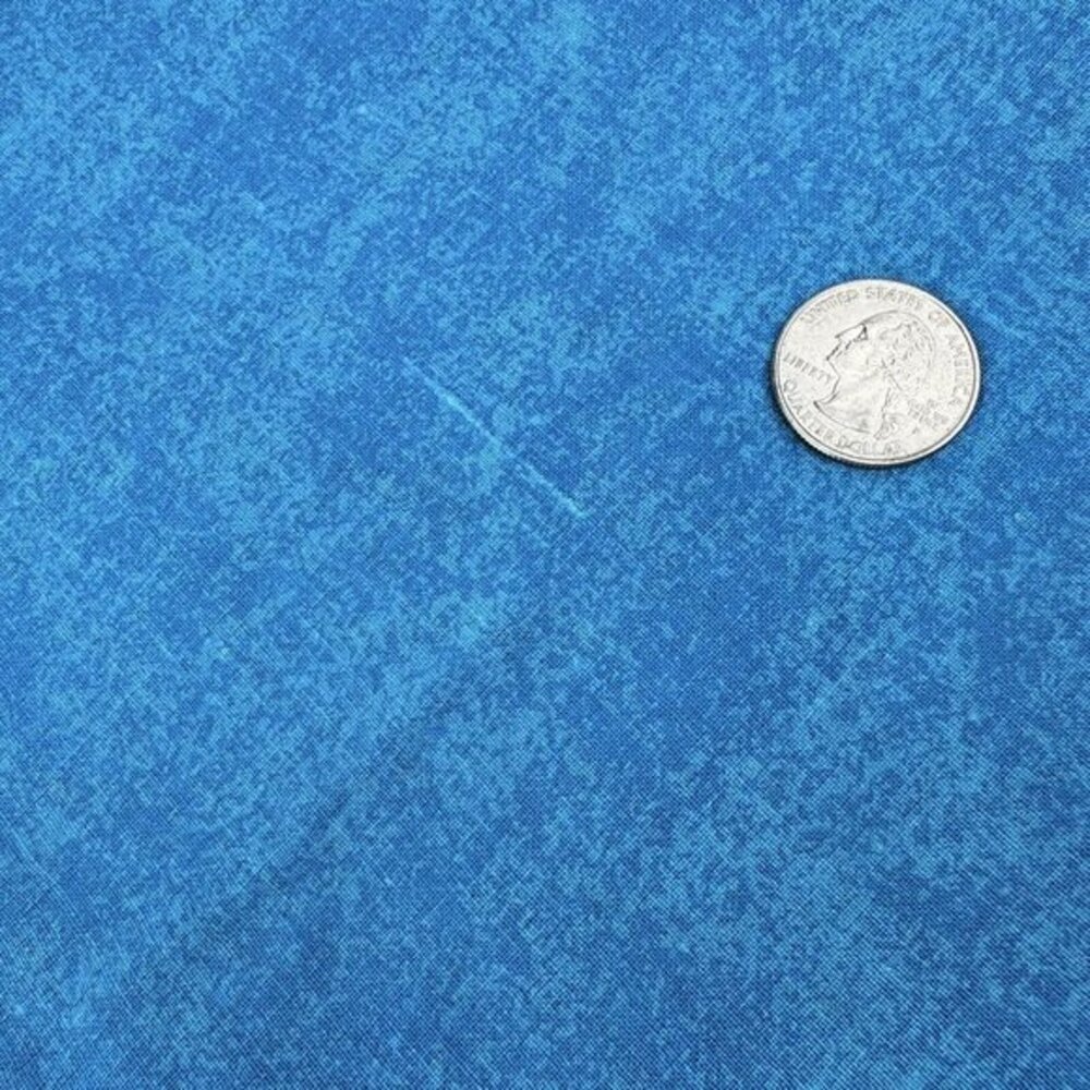 Blue Fabric 34" x 43" General Fabrics Co 1/2 Yard Pc Vintage Quilt Sew Craft .5